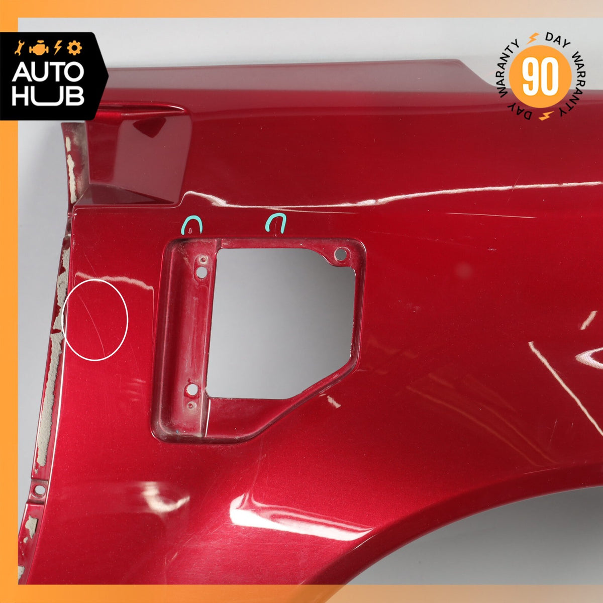 04-09 Cadillac XLR Quarter Panel Rear Left Driver Side Red 10355380 OEM - photo 4
