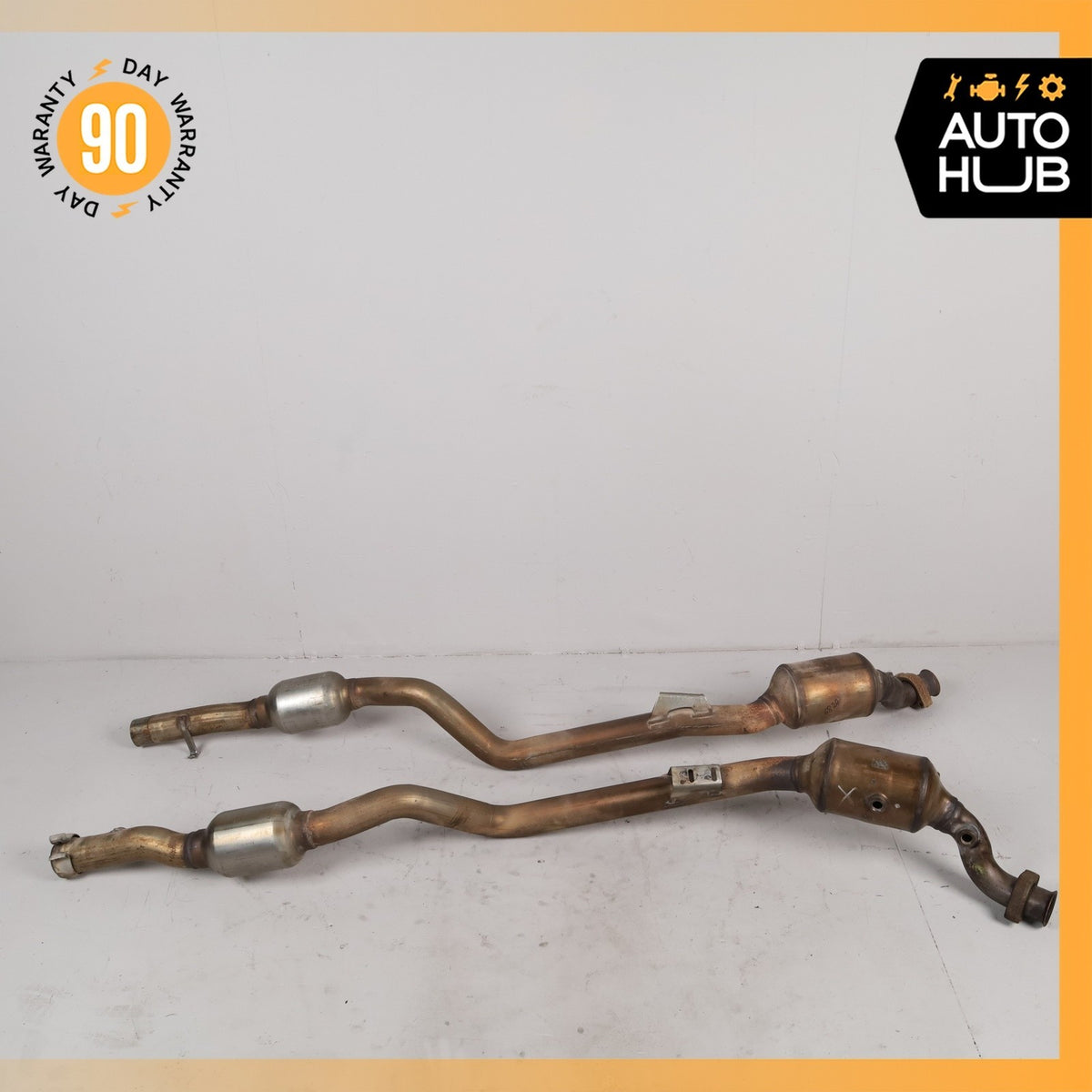 07-11 Mercedes W221 S550 RWD Engine Exhaust Downpipe Resonator Set OEM - photo 11