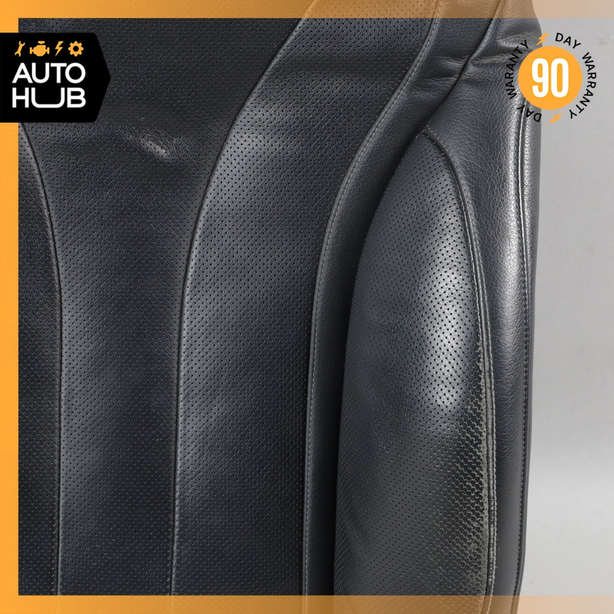 14-17 Mercedes W222 S550 S550e Front Left Side Seat Upper Back Cushion Black OEM - photo 3