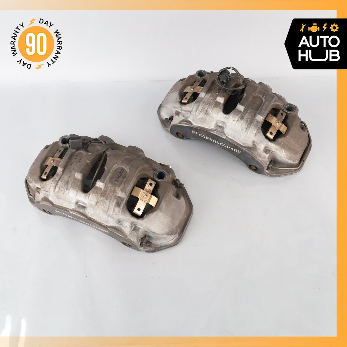 10-23 Porsche Panamera Cayenne Macan Front Brake Calipers Set 7PP615123 OEM 91k - photo 3