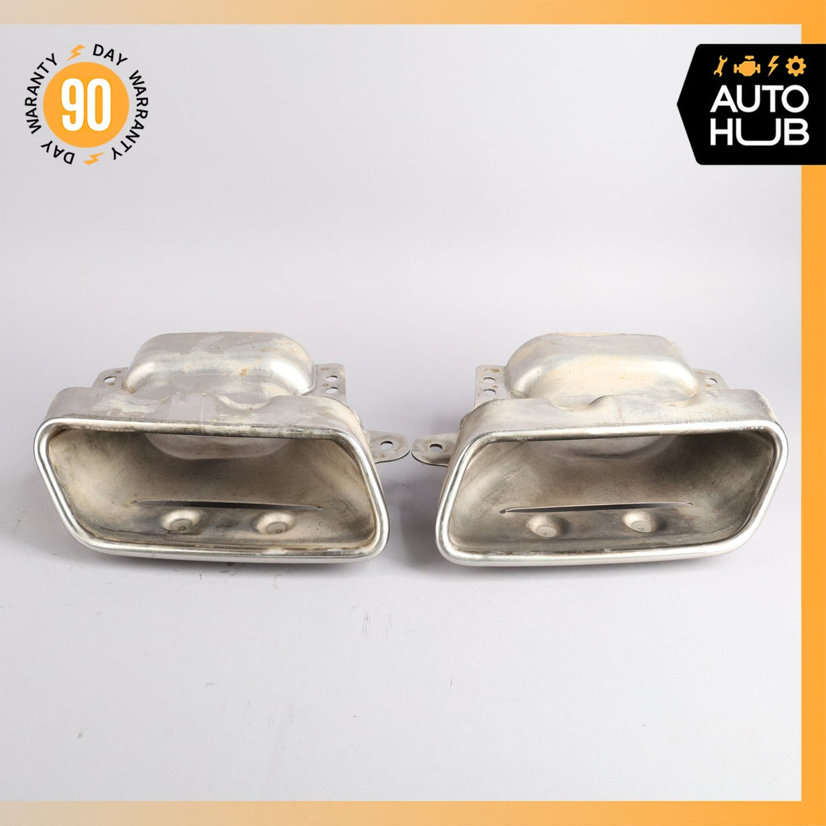 10-16 Mercedes W221 S400 SL400 AMG Exhaust Muffler Tips Left and Right Set OEM - photo 4