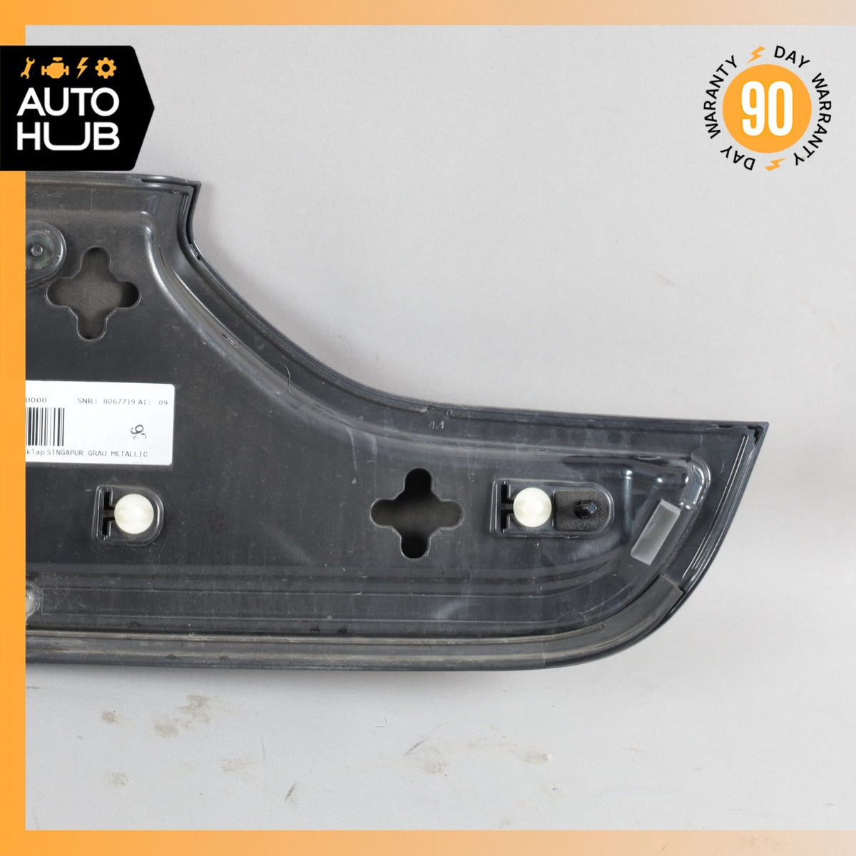 BMW G12 740Li Trunk Boot Lid License Plate Shell Panel Gray 7424734 OEM - photo 9