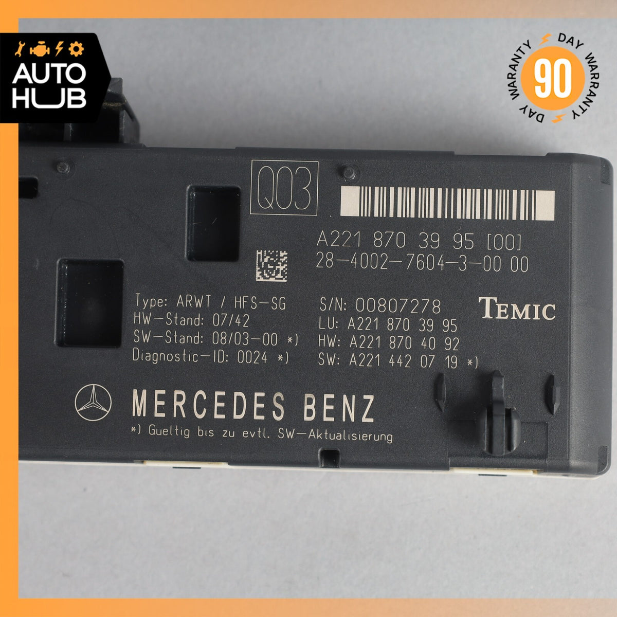 07-14 Mercedes W221 S550 S63 CL550 Trunk Release Remote Open Close Module OEM - photo 9