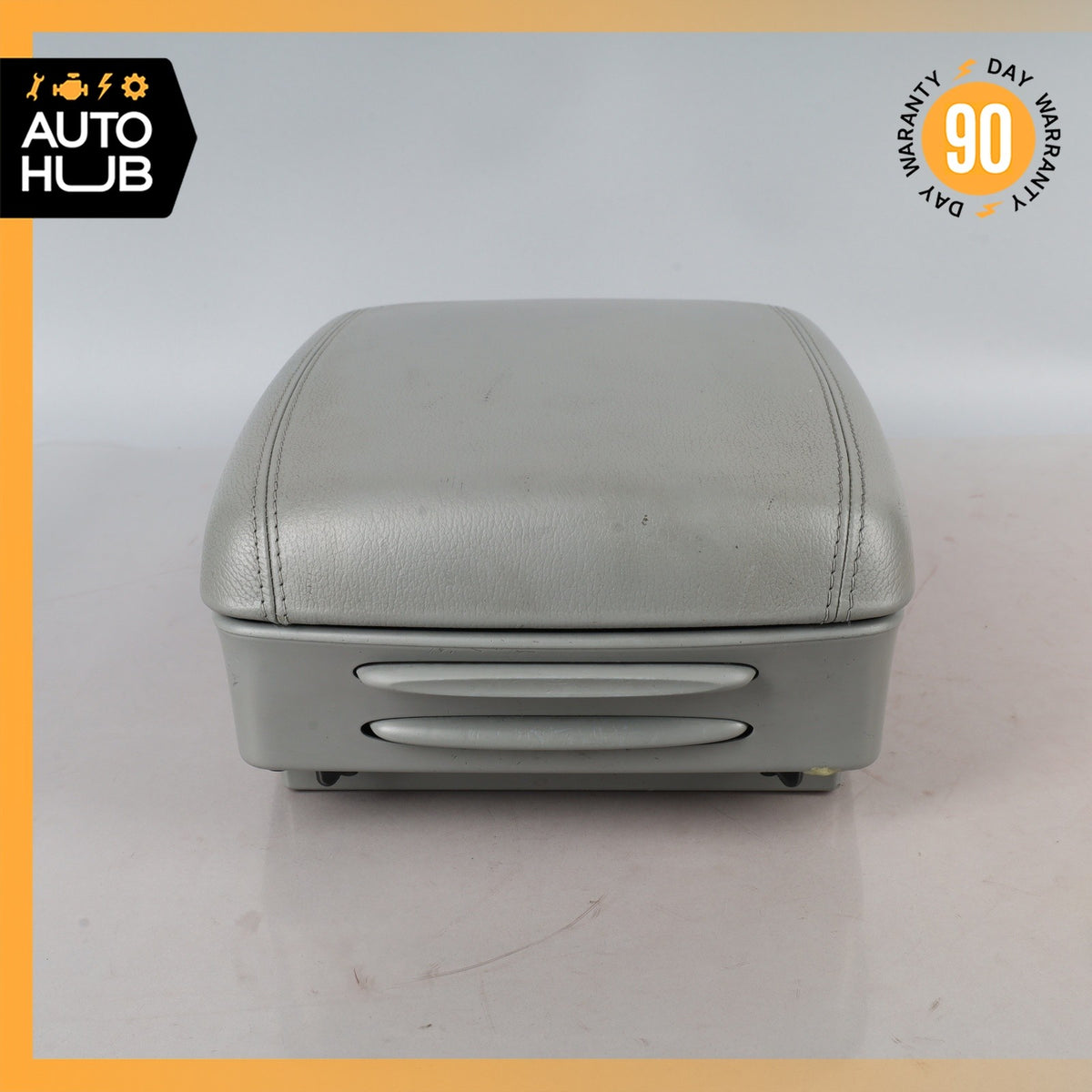 03-10 Porsche Cayenne 955 Front Center Console Armrest Arm Rest Leather Gray OEM - photo 4