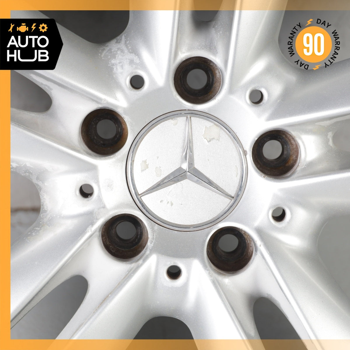Mercedes W209 CLK350 SLK350 8.5 X 17 17" Rear Wheel Rim Silver 2094014302 OEM - photo 6