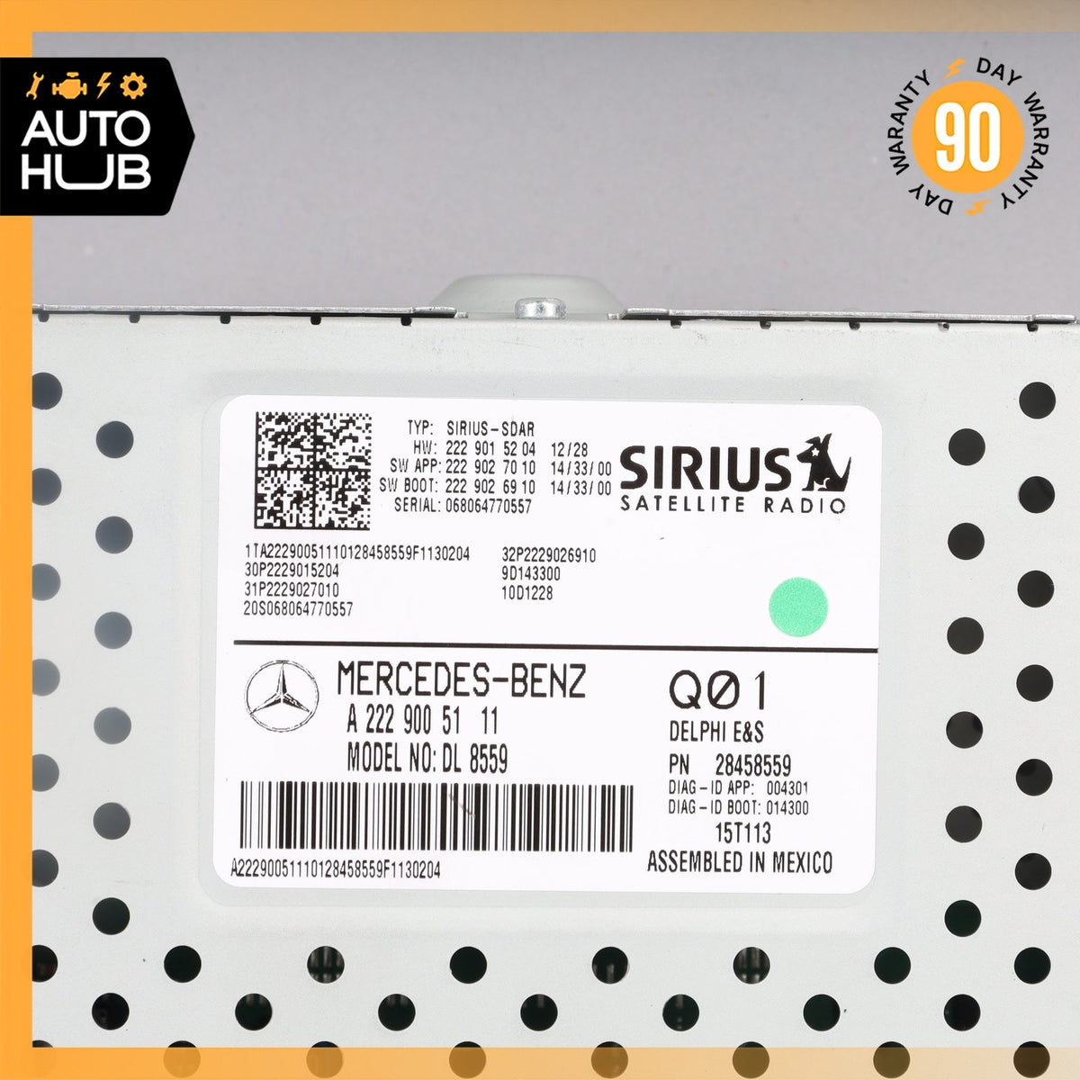 15-18 Mercedes W205 C300 C63 AMG Sirius Satellite Radio Receiver OEM - photo 9