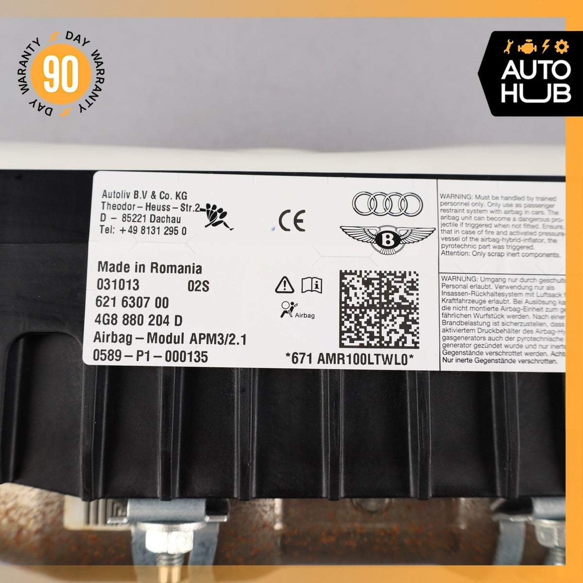 Audi C7 A6 S6 Front Right Dashboard Upper Airbag Air Bag SRS 4G8880204D OEM - photo 9