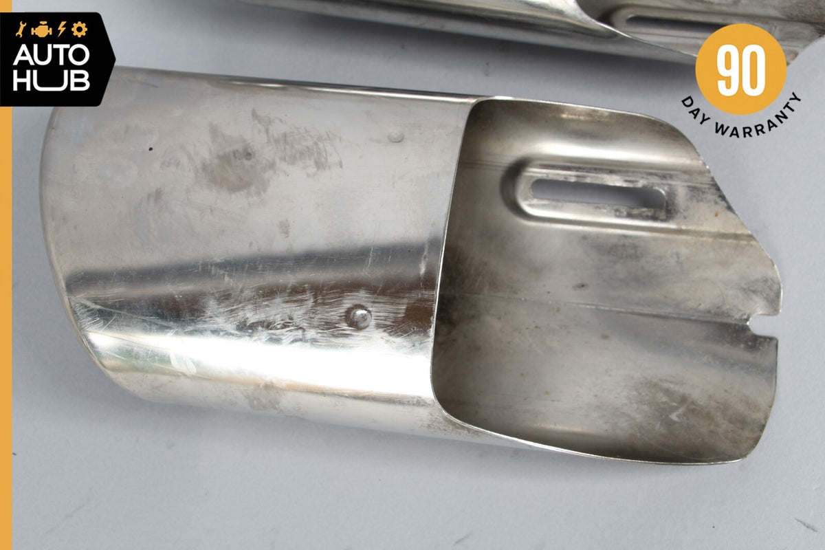 08-16 Mercedes W204 C300 E350 Rear Bumper Exhaust Muffler Tips Set of 2 OEM - photo 7