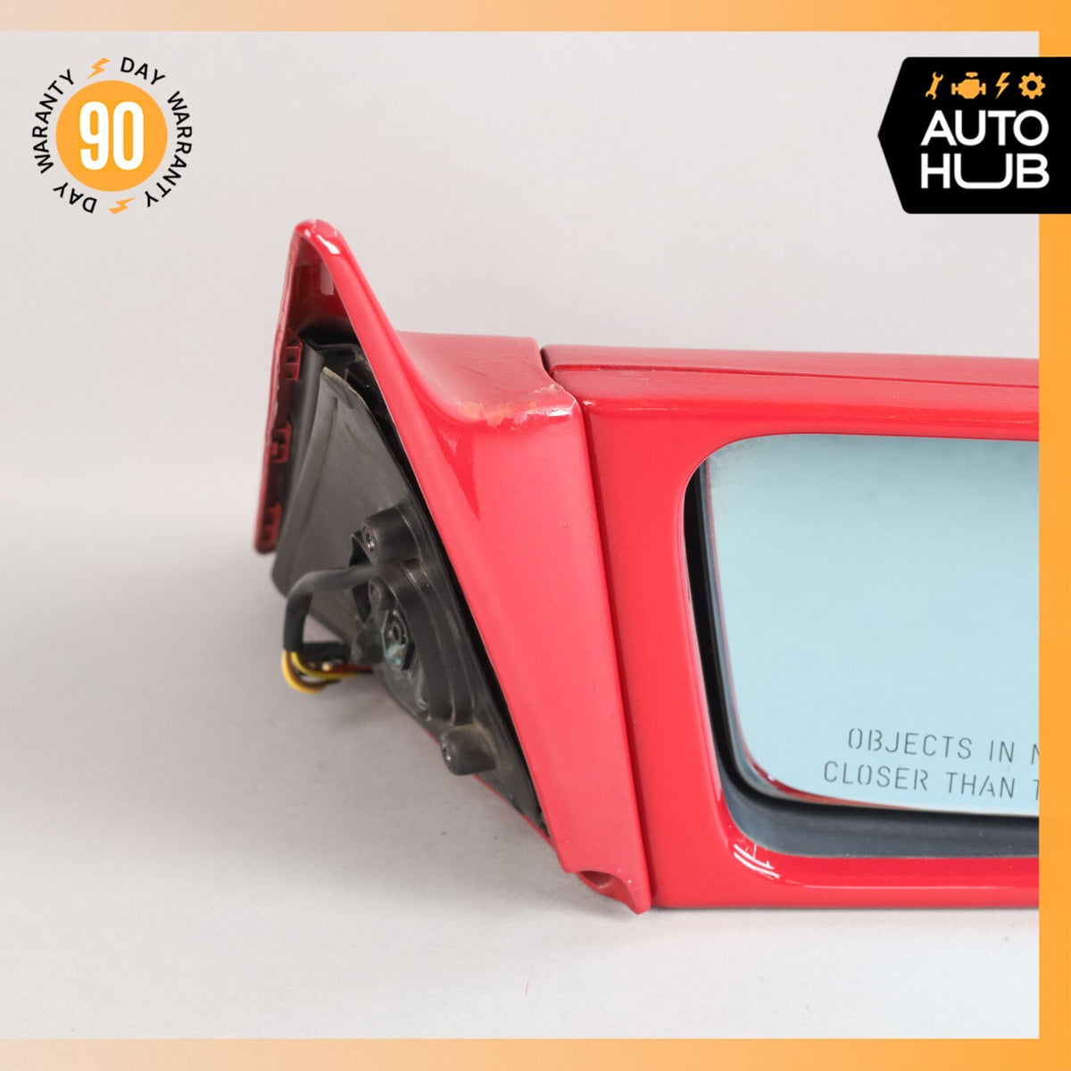 90-96 Mercedes R129 SL500 SL320 300SL Side View Door Mirror Right Side Red OEM - photo 4