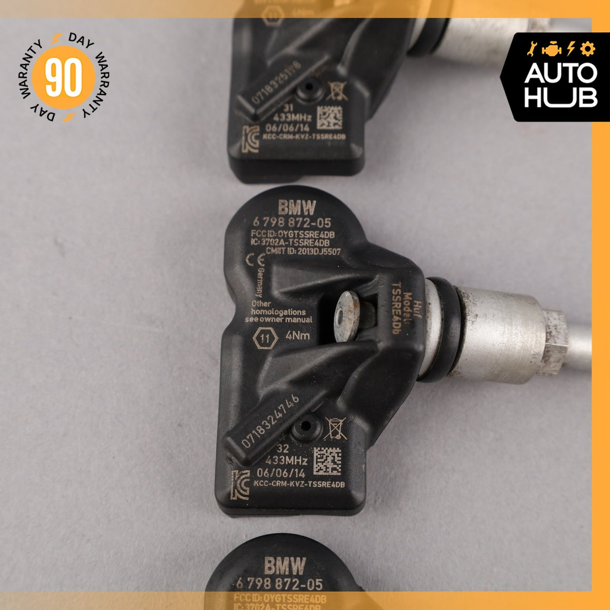 10-15 BMW E84 X1 TPMS Tire Pressure Sensor Sensors Set 433.92 MHZ OEM - photo 9