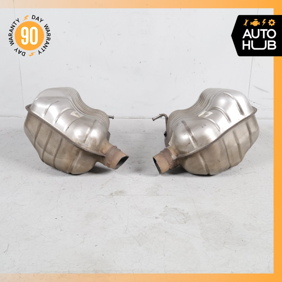10-11 Mercedes W207 E550 Exhaust Muffler Mufflers Right and Left Set OEM - photo 14