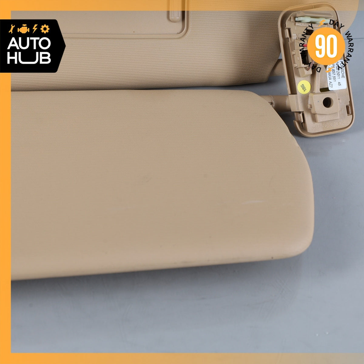 11-14 Porsche Cayenne 958 Sun Visor Sunvisor Front Left Driver Side Beige OEM - photo 11