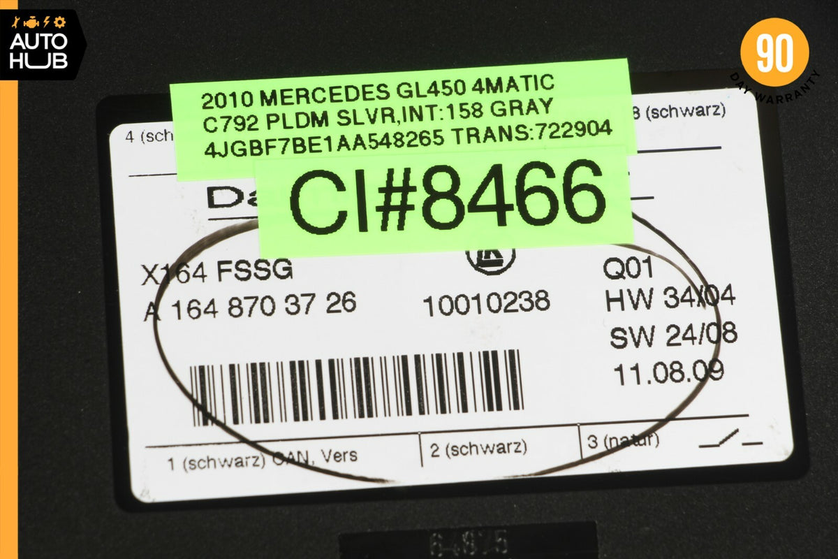 07-12 Mercedes X164 GL450 GL550 Third Seat Row Power Folding Control Module OEM - photo 8