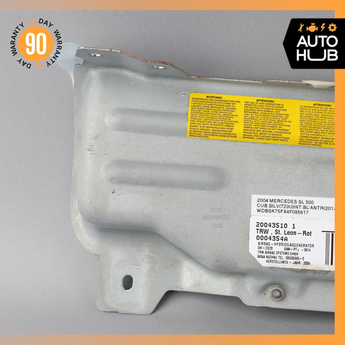 03-12 Mercedes R230 SL500 SL55 AMG Knee Airbag Air Bag Left Driver Side OEM - photo 6