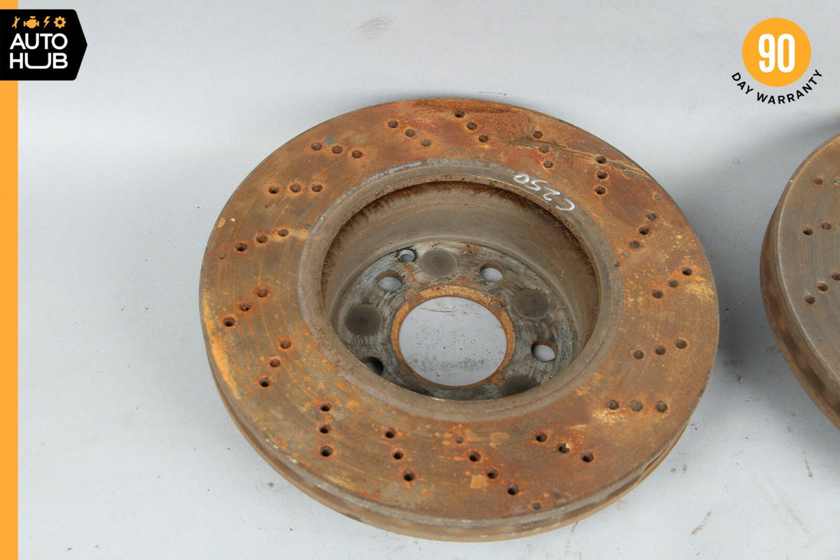 08-14 Mercedes W204 C250 C300 Front Brake Rotors Disc Left and Right Set OEM - photo 6