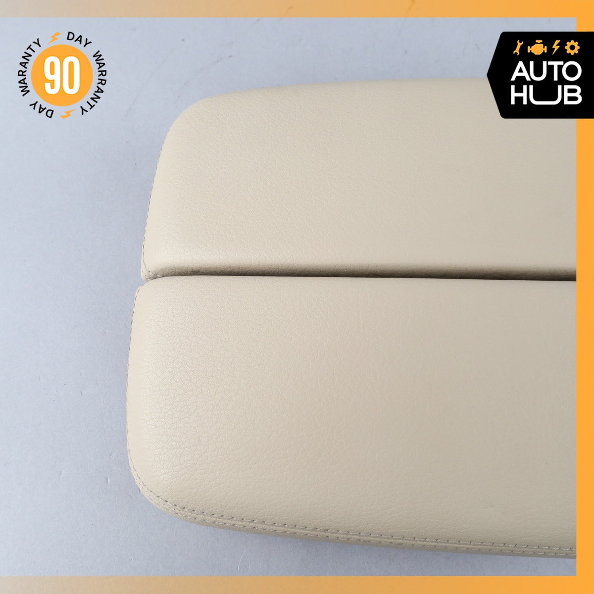 17-19 Audi 4M Q7 Front Center Console Armrest Arm Rest Beige OEM 87k - photo 8