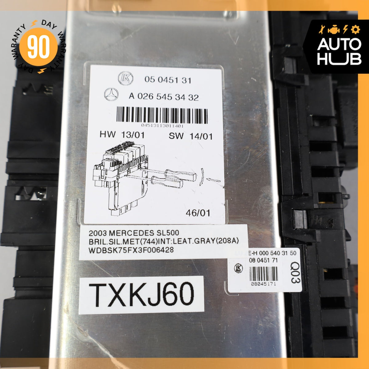 03-12 Mercedes R230 SL500 SL55 Front Left SAM Fuse Box Control Module OEM - photo 15