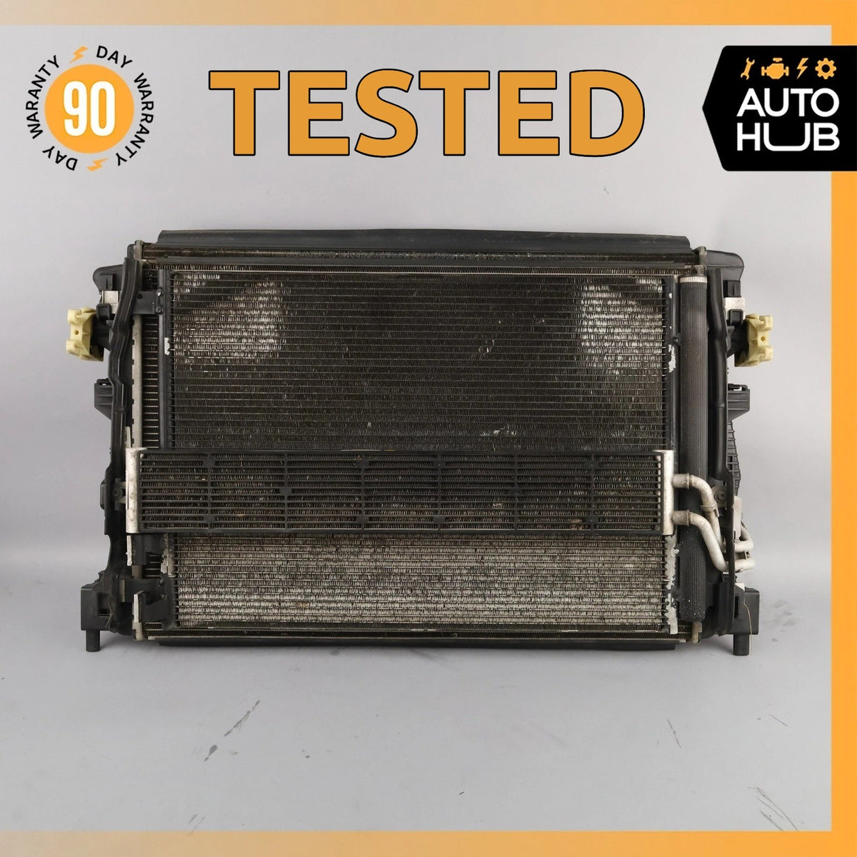 16-18 Audi 8V A3 E-Tron Engine Water Aux Cooling Radiator A/C AC Condenser OEM - photo 1
