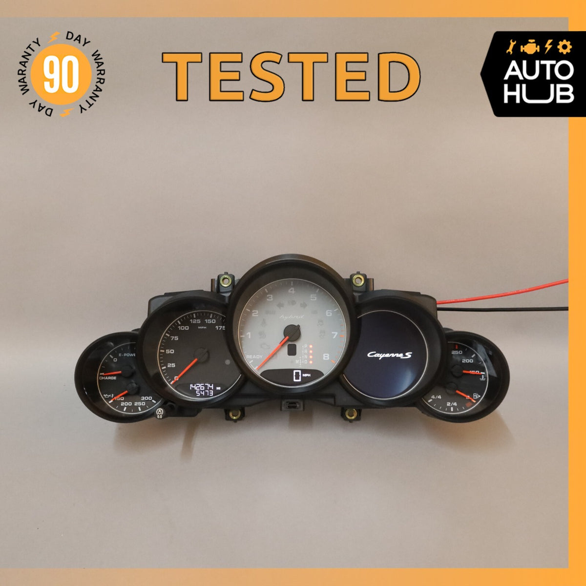 2012 Porsche Cayenne 958 Hybrid S Instrument Speedometer Cluster OEM 142k - photo 1