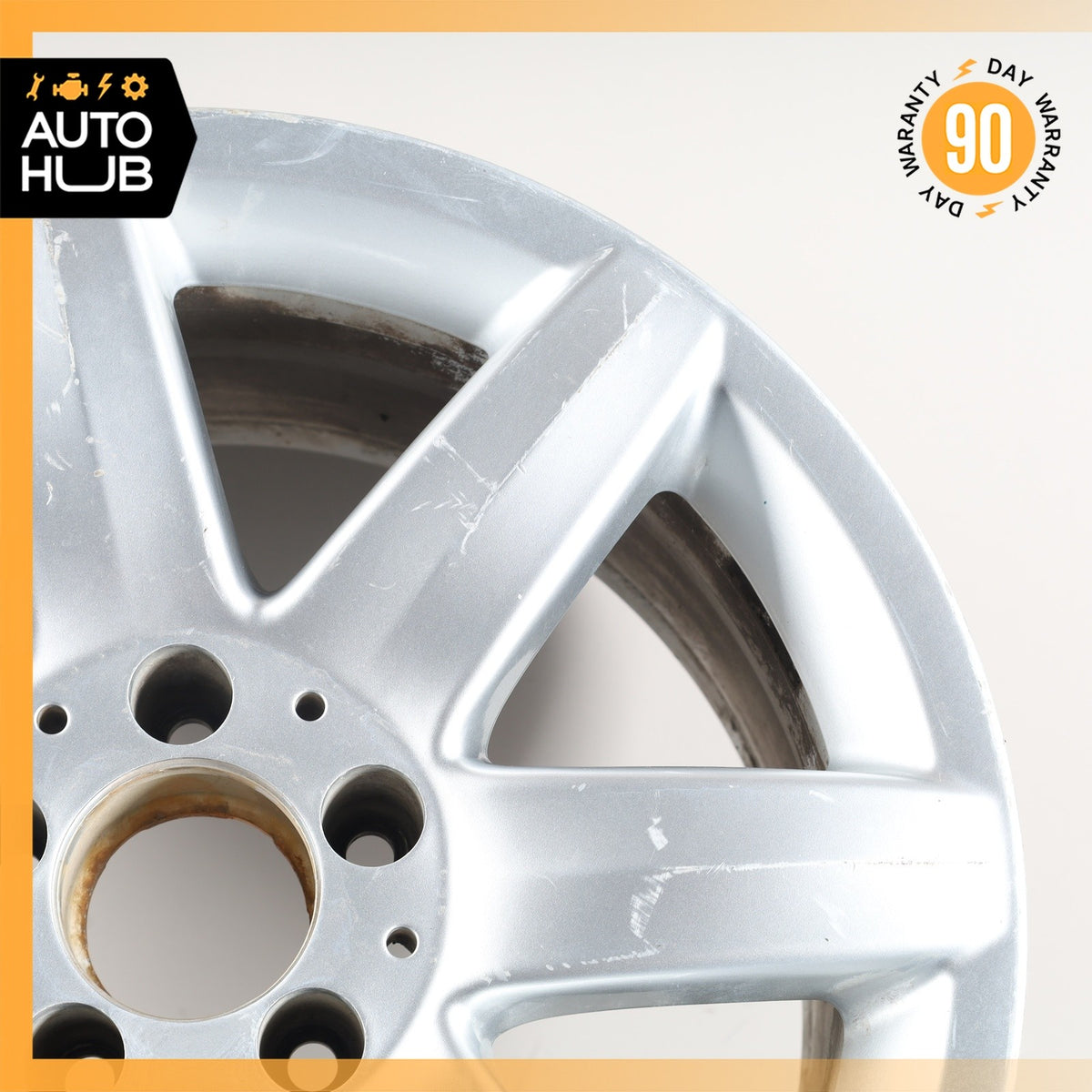 Mercedes R230 SL500 SL600 8.5 X 17 17" Wheel Rim Silver 2304010902 OEM - photo 2