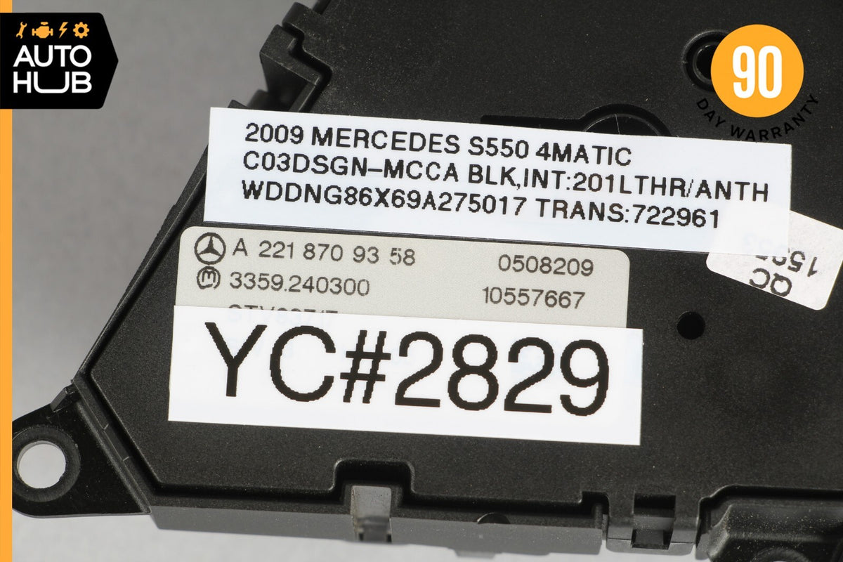 07-14 Mercedes W221 S550 S600 CL550 Front Right Side Seat Control Switch OEM - photo 11