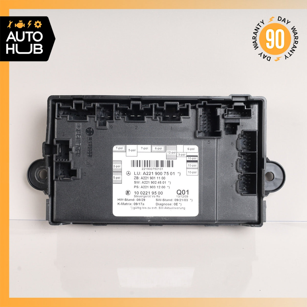 07-13 Mercedes W221 S550 S400 Front Right Door Control Module 2219007501 OEM - photo 2