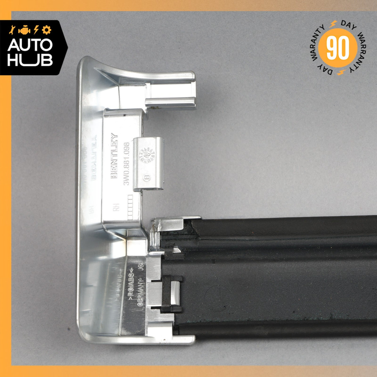 03-10 Bentley Continental GT Coupe Front Right Side Seat Cover Trim Black OEM - photo 12