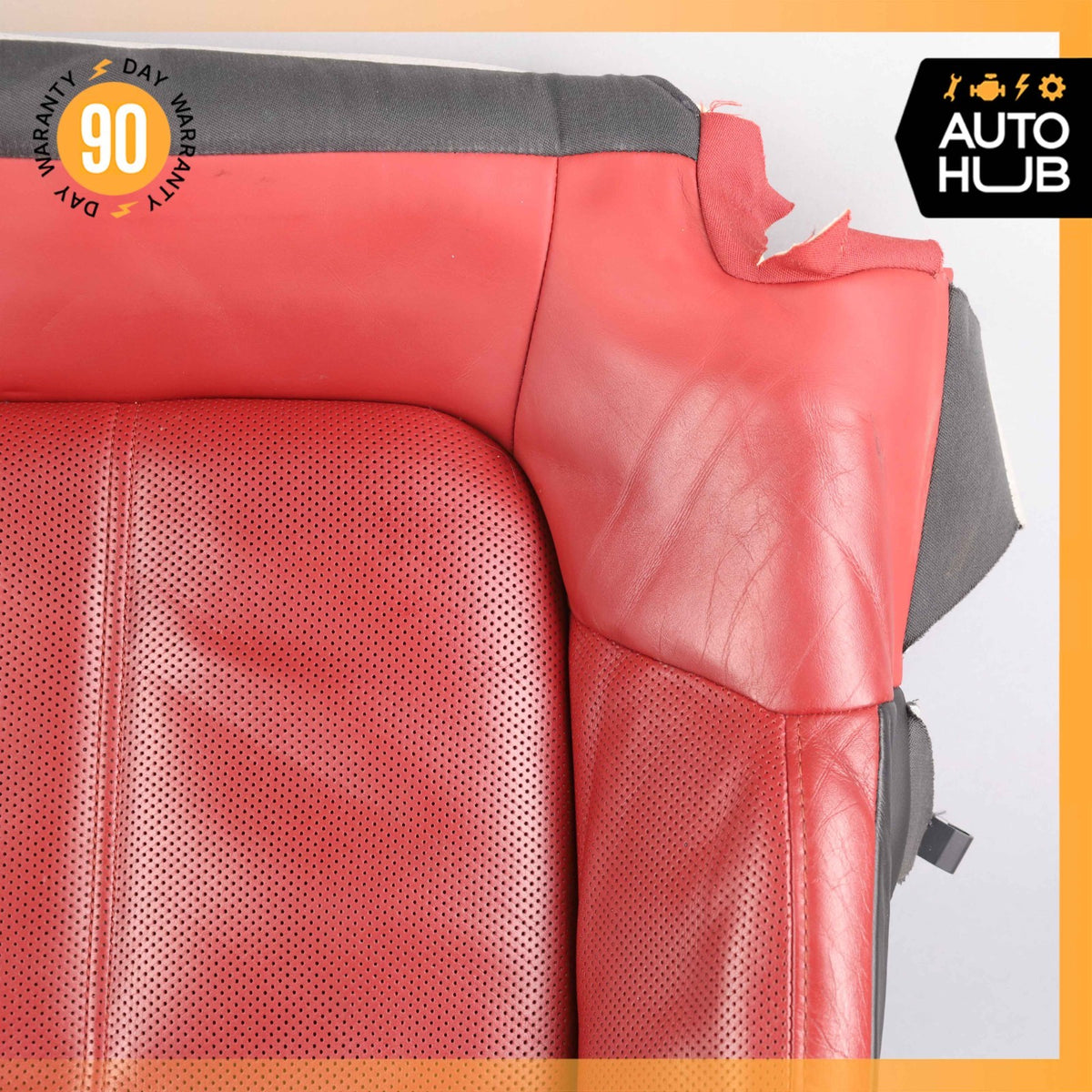 15-18 Porsche Macan 95B Front Left Lower Bottom Seat Cushion Leather Red OEM - photo 4