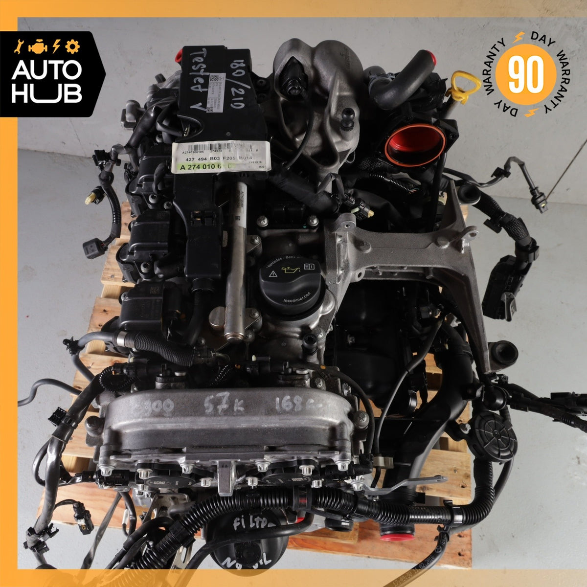 15-20 Mercedes W205 C300 E300 RWD M274 2.0L Engine Motor Assembly 274.920 OEM - photo 9