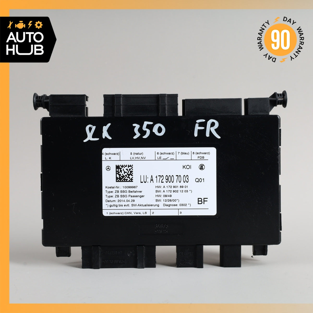 Mercedes R172 SLK250 E400 CLS550 C350 Seat Control Module Front Right Side OEM - photo 6