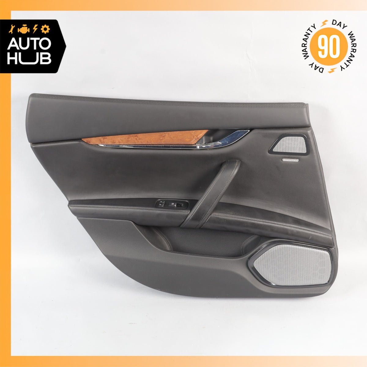 14-17 Maserati Quattroporte GTS M156 Rear Left Interior Door Panel Black OEM - photo 1