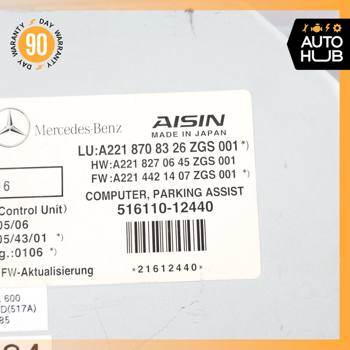 07-14 Mercedes W216 CL600 S600 CL63 Rear View Backup Camera Control Module OEM - photo 8