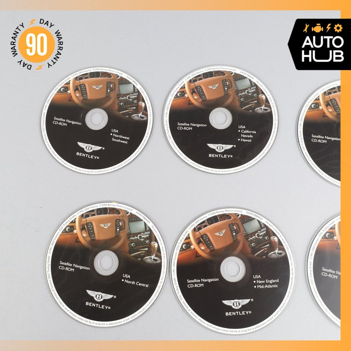 03-11 Bentley Continental Flying Spur Comand GPS Map Navigation Disc Set OEM 58k - photo 6