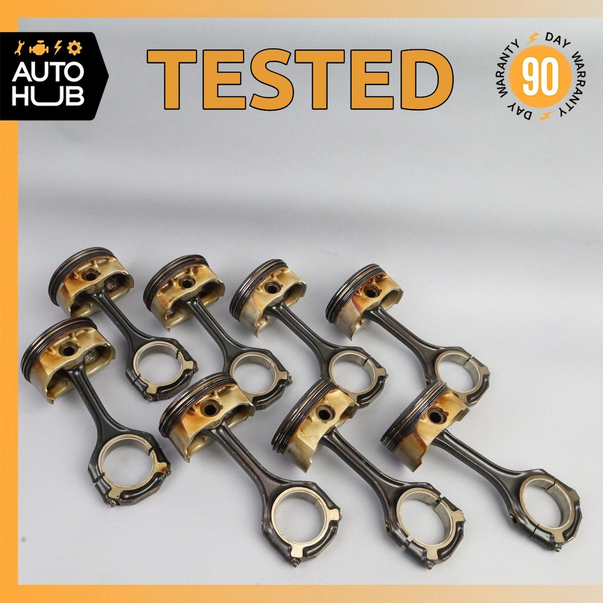 07-15 Mercedes W463 G550 E550 S550 M273 Engine Connecting Rod Piston Set OEM - photo 1