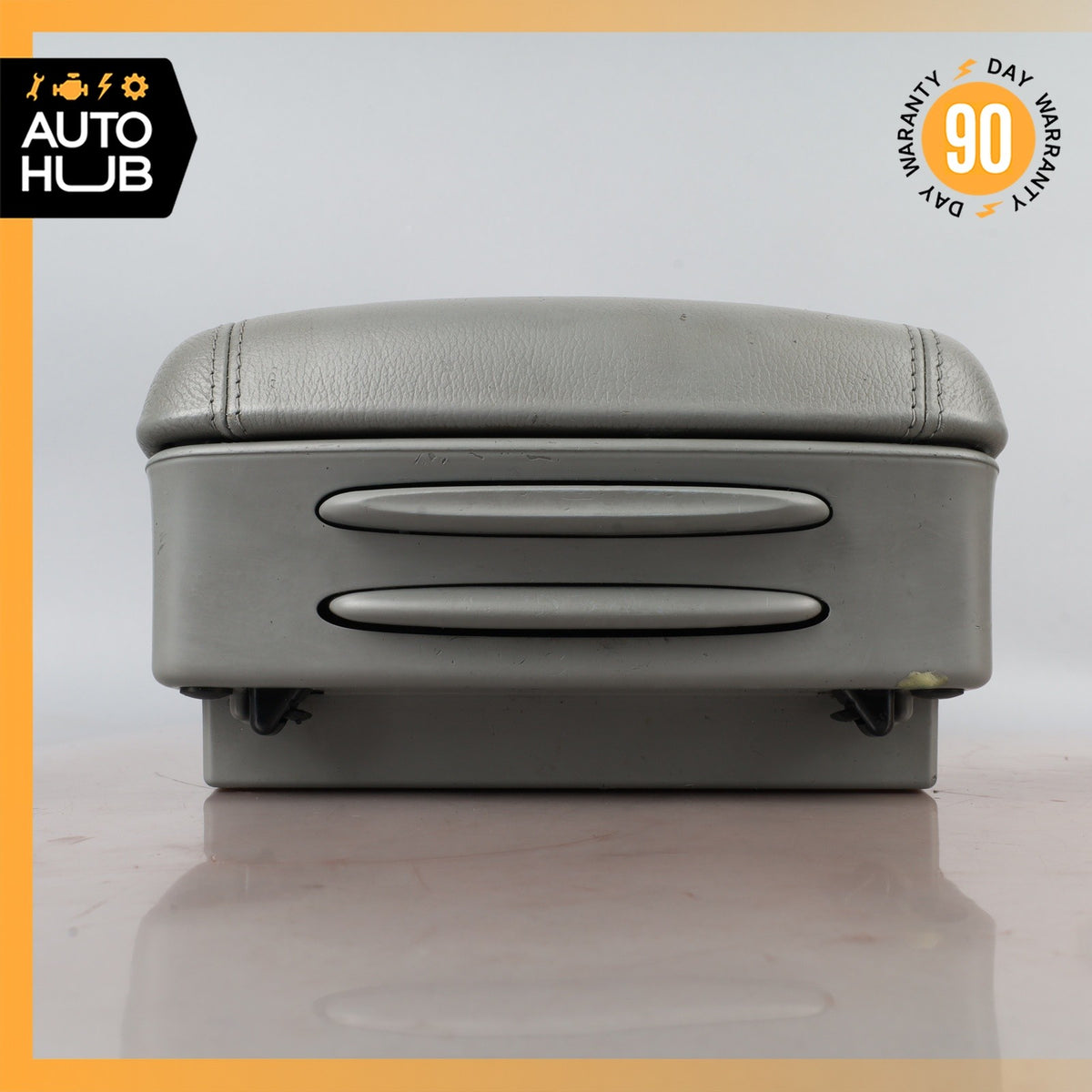 03-10 Porsche Cayenne 955 Front Center Console Armrest Arm Rest Leather Gray OEM - photo 5