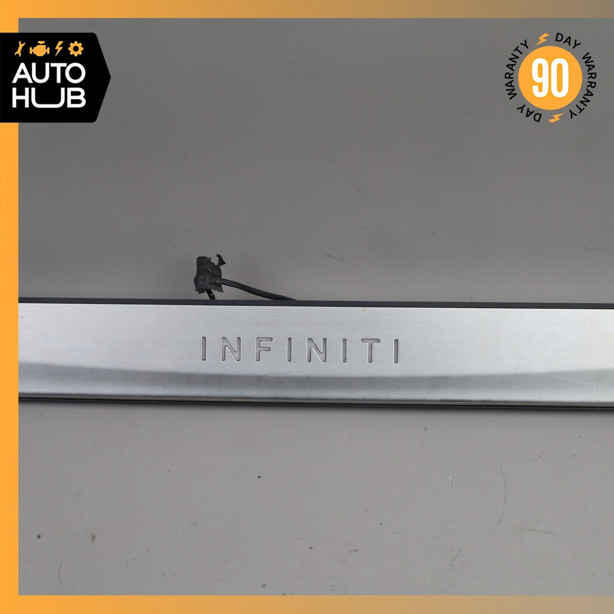 17-22 Infiniti Q60 Front Left Illuminated Door Step Sill Panel OEM 71k - photo 4