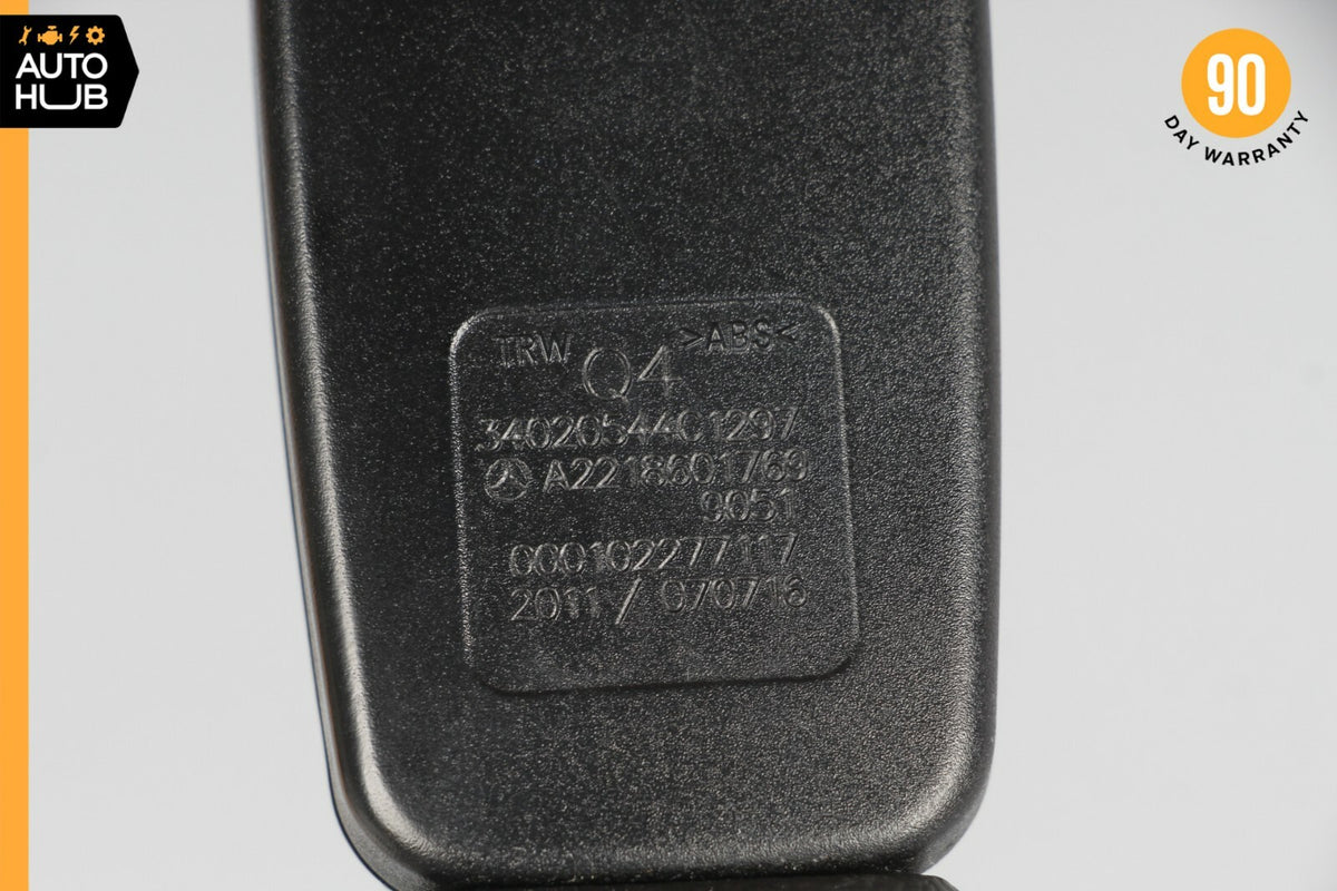 07-14 Mercedes W216 CL63 AMG S550 Front Left Driver Seat Belt Buckle Black OEM - photo 11