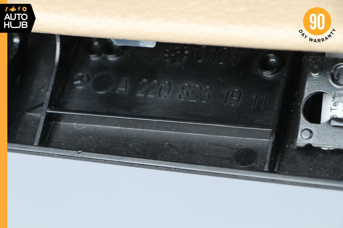 03-06 Mercedes W220 S430 S500 Front Right Center Console Armrest Arm Rest Beige - photo 11