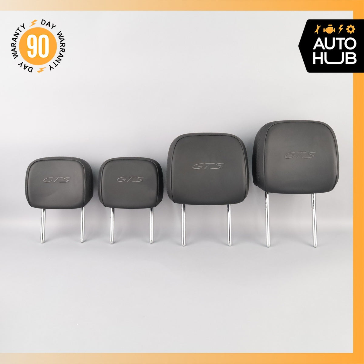 15-26 Porsche Macan 95B GTS Front & Rear Headrest Head Rest Leather Set OEM 46k - photo 2