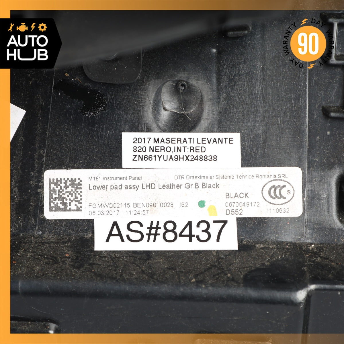 17-20 Maserati Levante S M161 Dashboard Dash Left Under Seat Knee Panel OEM 26k - photo 16