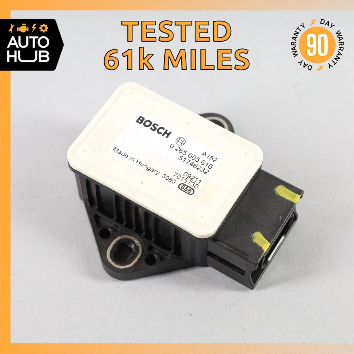 03-19 Maserati GranTurismo Quattroporte Gran Cabrio Yaw Turn Rate Sensor OEM 61k - photo 1