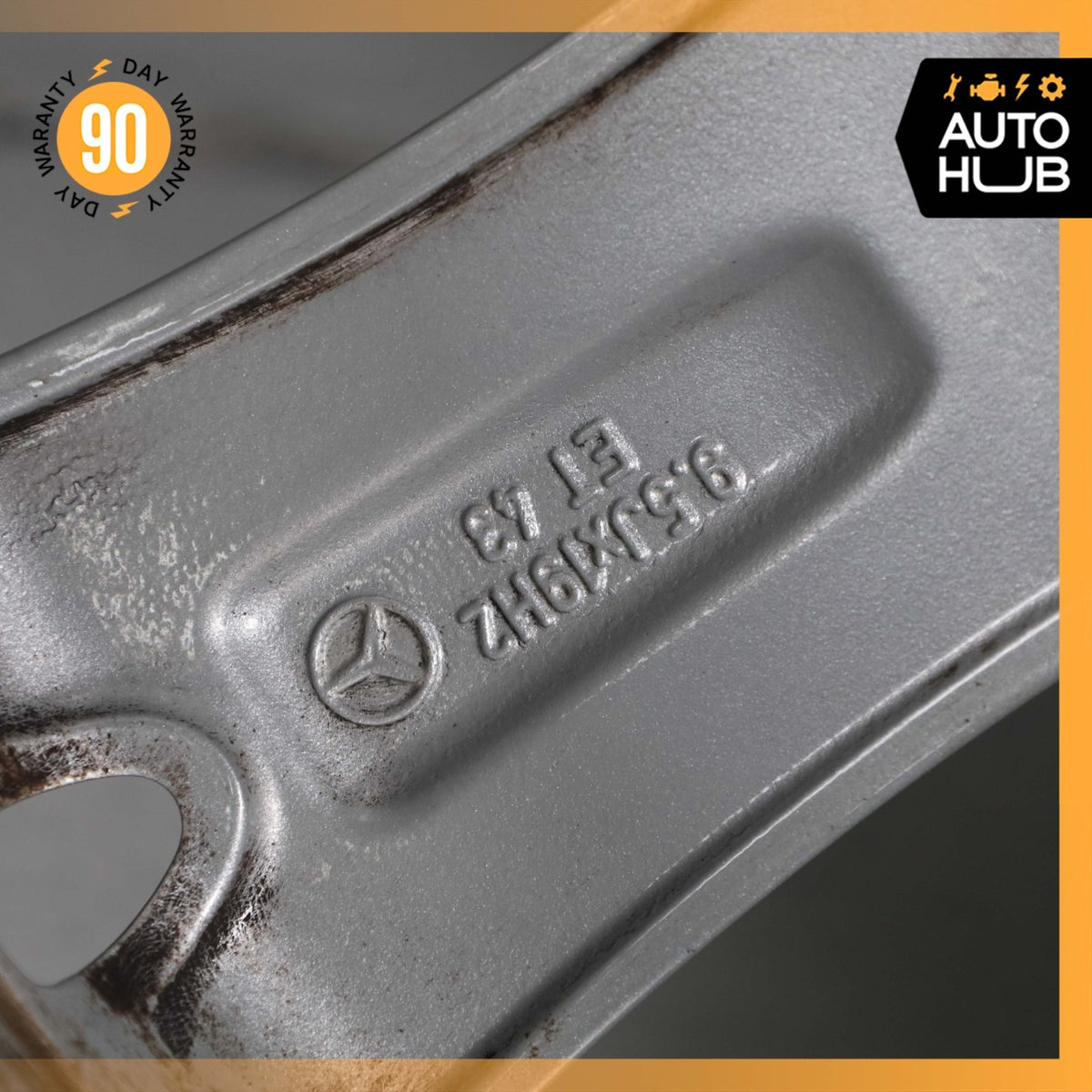 Mercedes W221 S550 CL550 S400 9.5 x 19 19" Rear Wheel Rim Silver 2214015902 OEM - photo 13