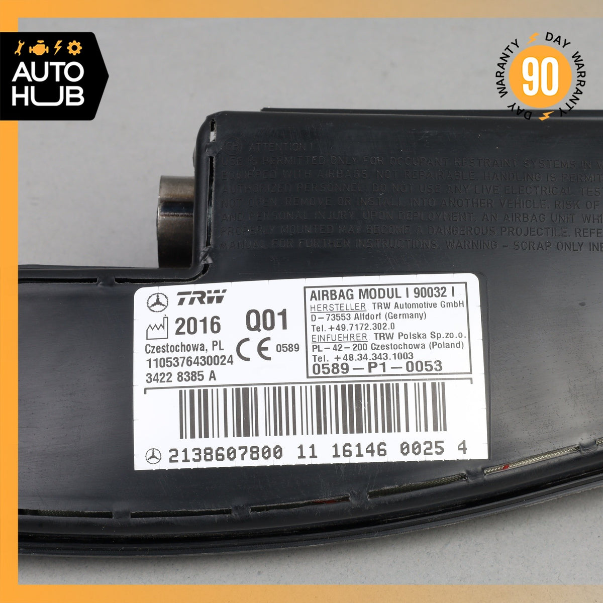 Mercedes W213 E300 E450 Front Right Passenger Side Seat Airbag SRS OEM - photo 2