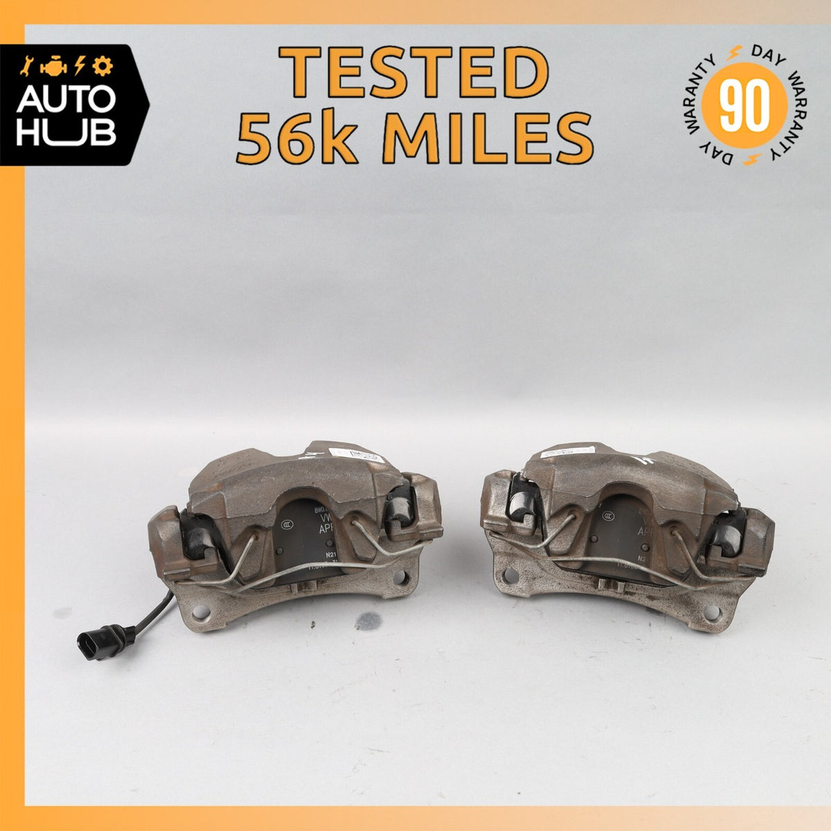 17-24 Audi B9 A4 Front Left & Right Side Brake Caliper Calipers Set OEM 56k - photo 1