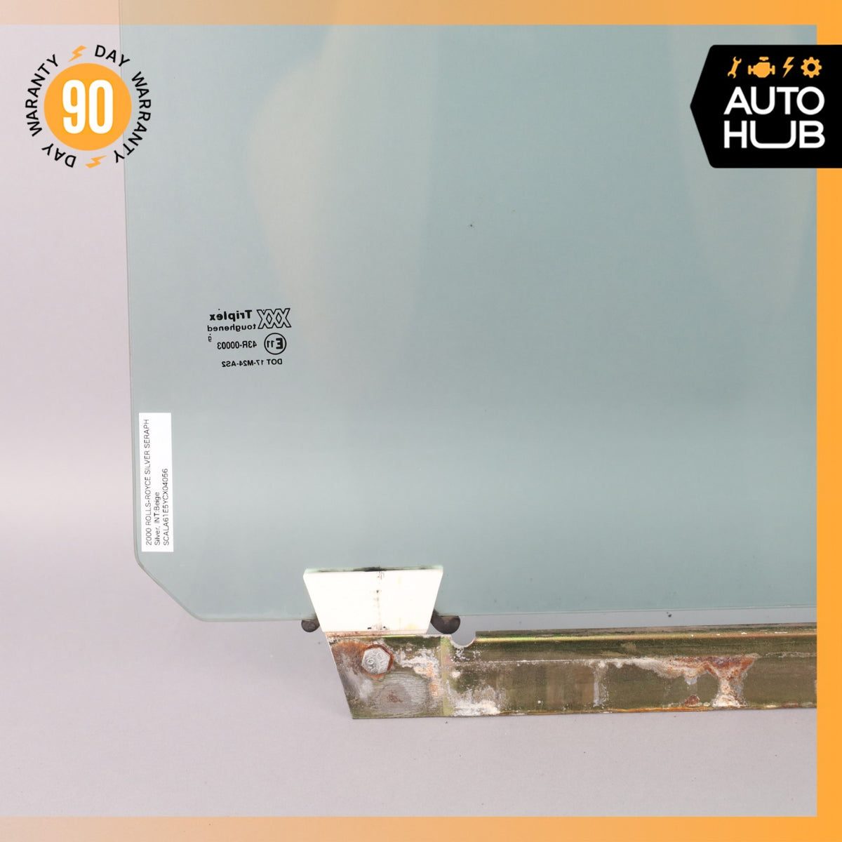 Rolls Royce Silver Seraph / Bentley Arnage Rear Right Door Window Glass OEM - photo 12