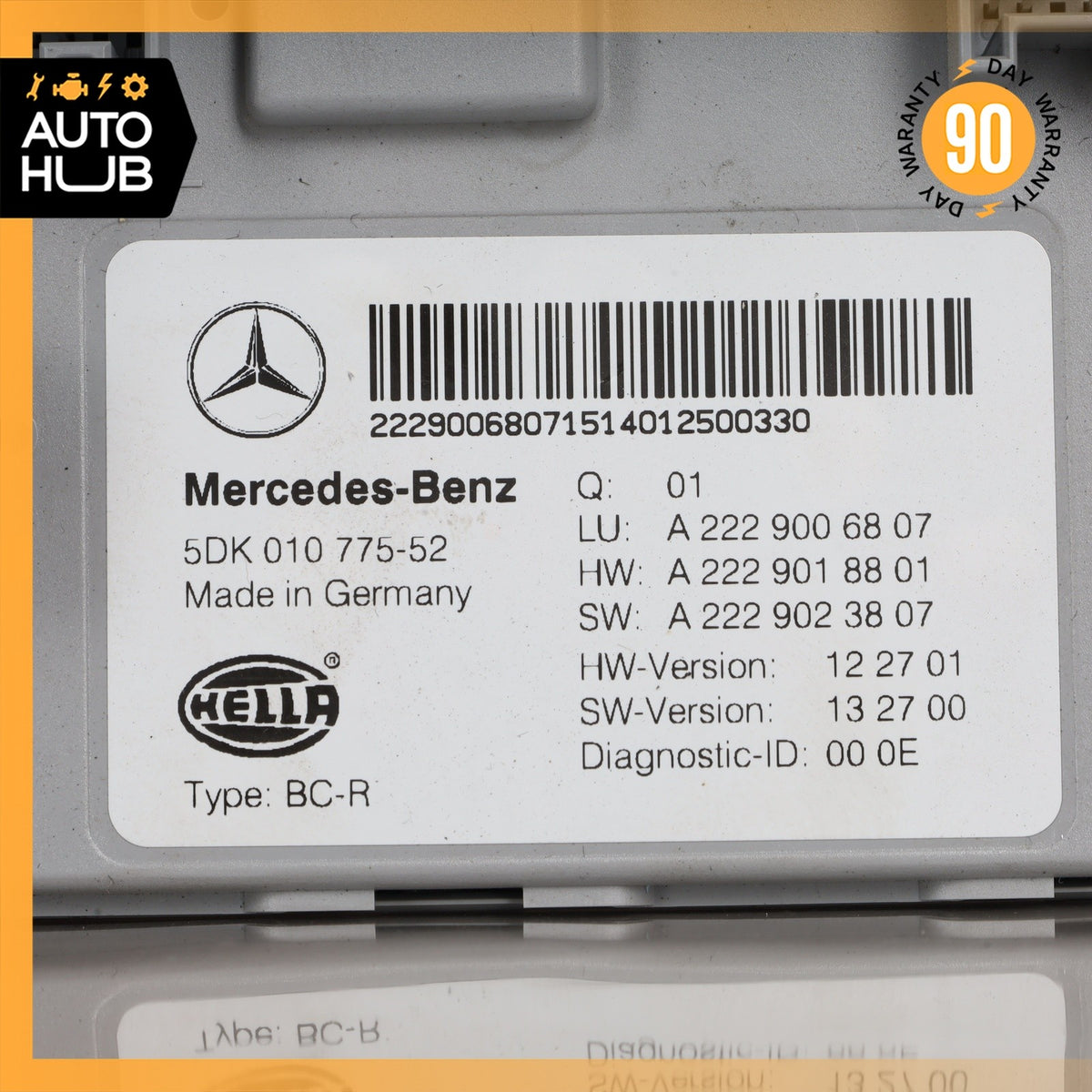 2014 Mercedes W222 S63 AMG Rear Trunk SAM Control Module 2229009306 OEM - photo 6
