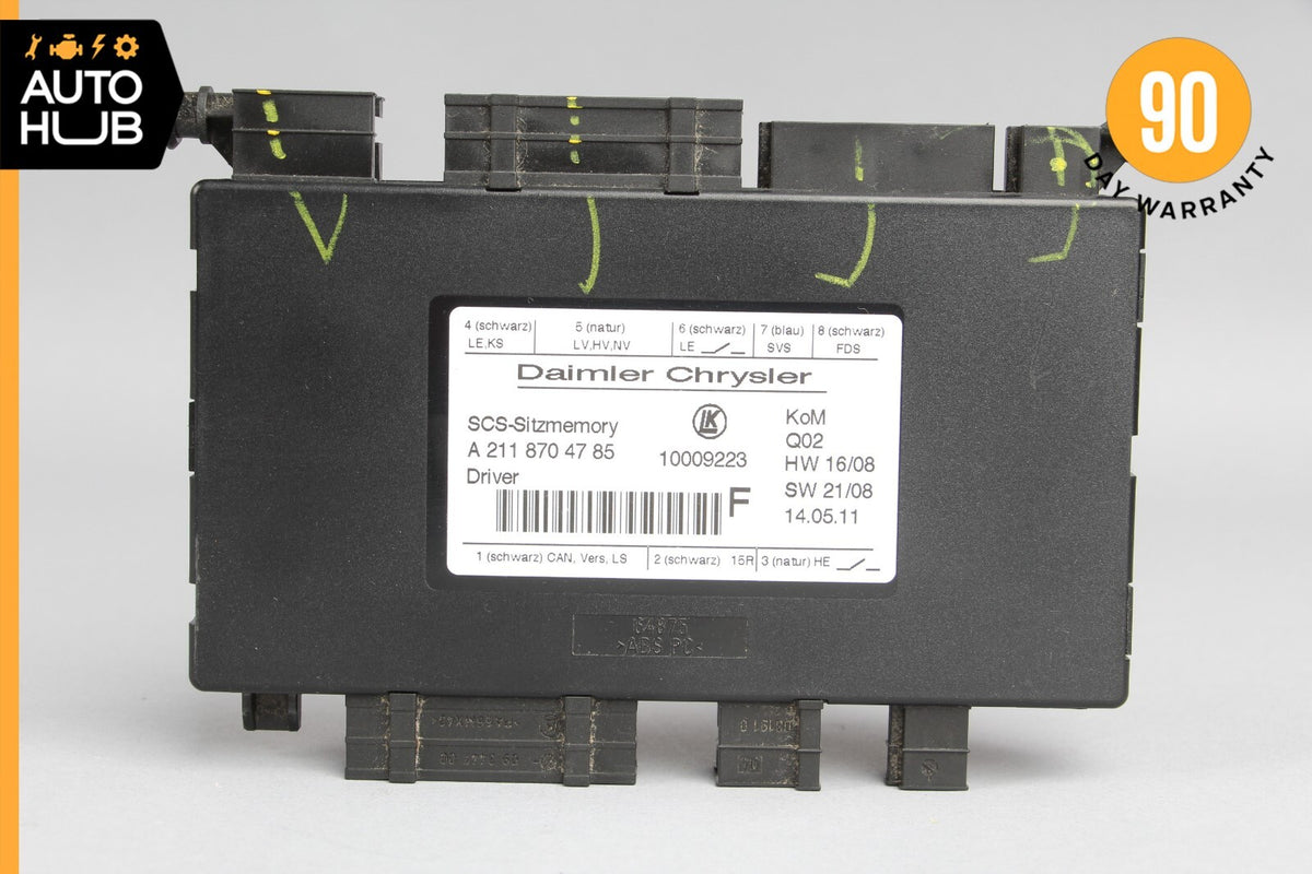 03-12 Mercedes X164 GL450 E350 GL350 SLK350 Seat Control Module Left Side OEM - photo 6