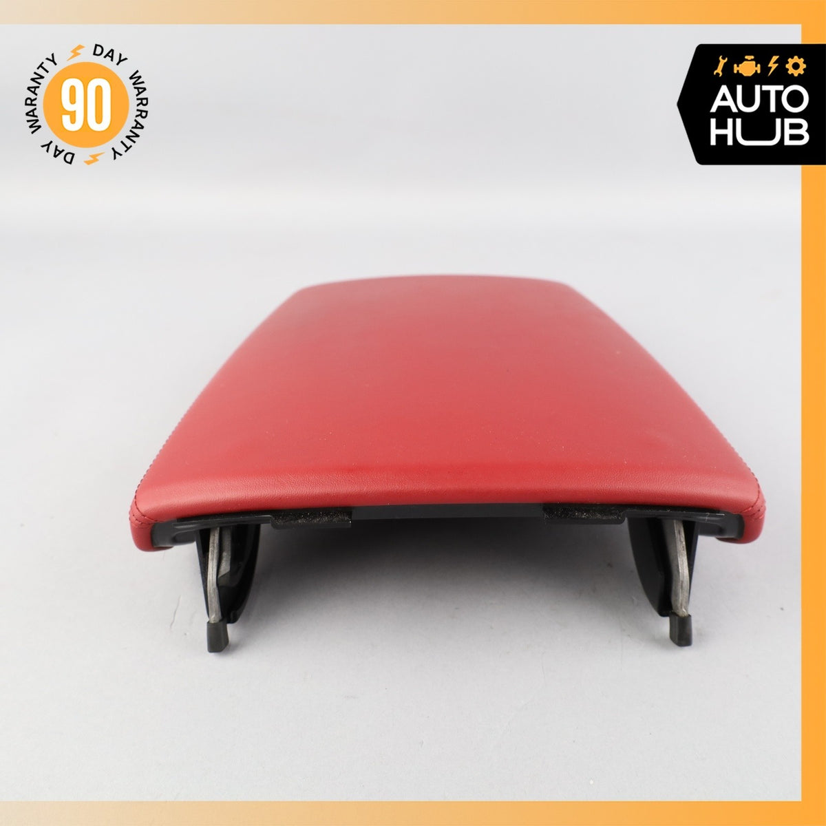 Porsche Panamera 970 Center Console Arm Rest Storage Cover Leather Red OEM - photo 3