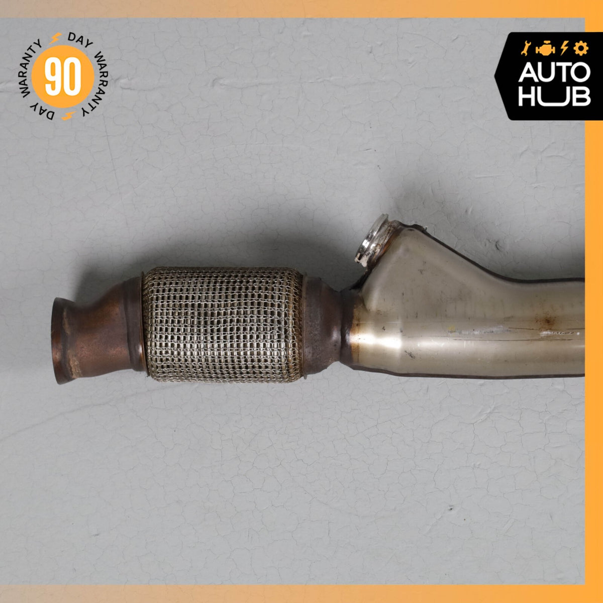 14-16 Mercedes W212 E250 Diesel Exhaust Mid Pipe Center Resonator Silencer OEM - photo 3