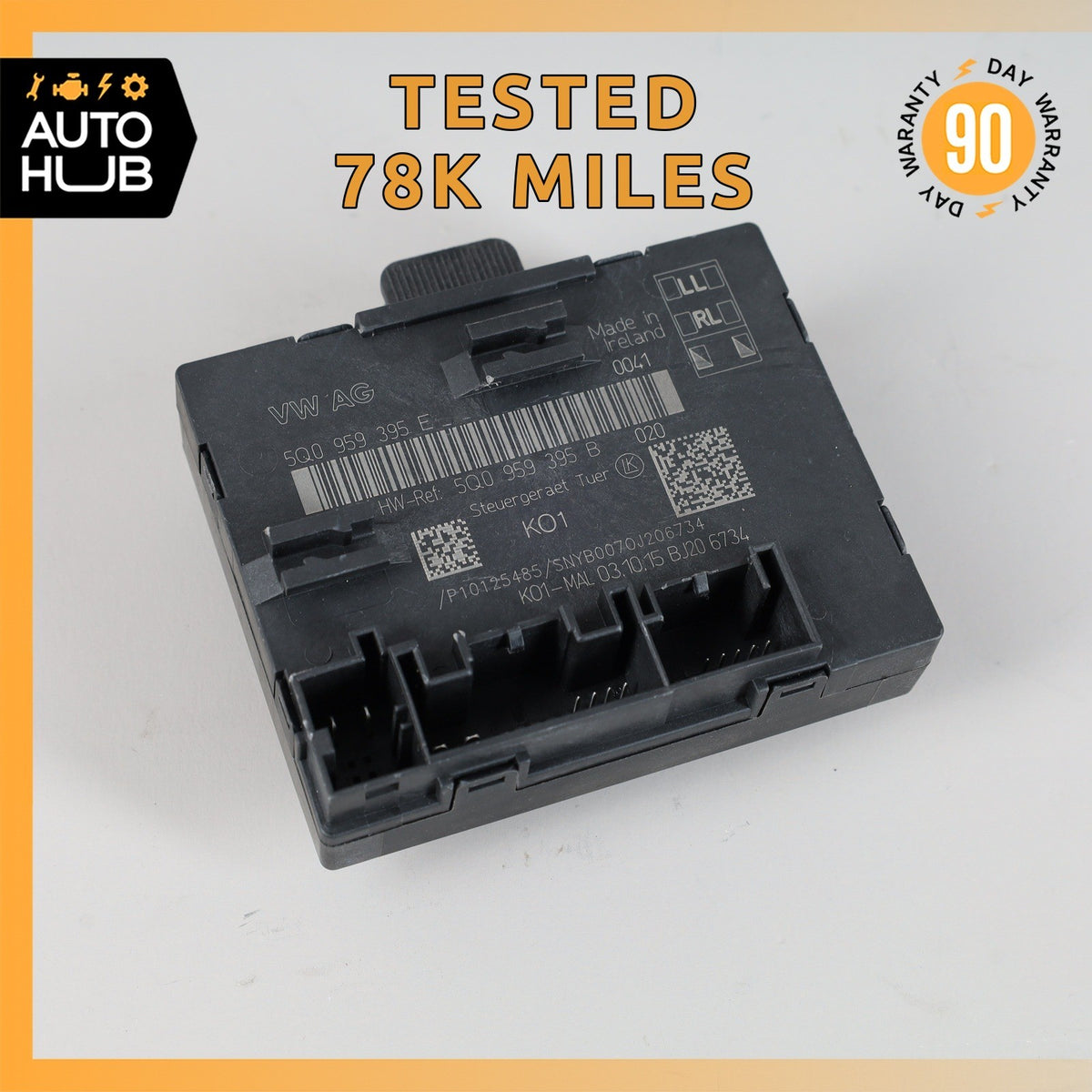 16-18 Audi 8V A3 E-Tron Rear Side Door Control Module OEM 78k - photo 1